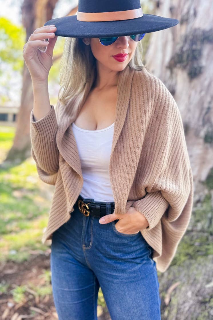 Shrug Sweater| Camel