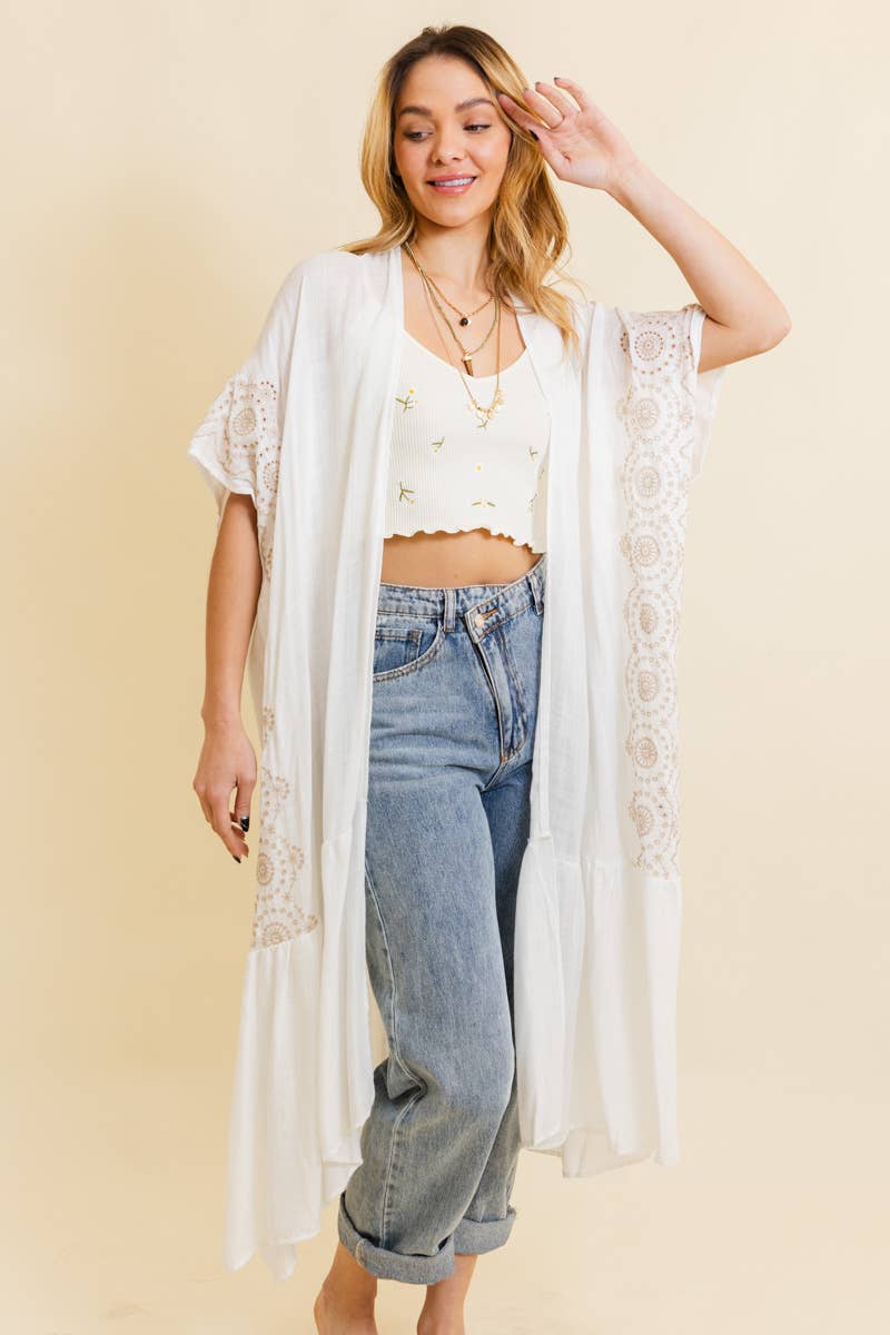 Kimono | Tribal Maxi | Off White