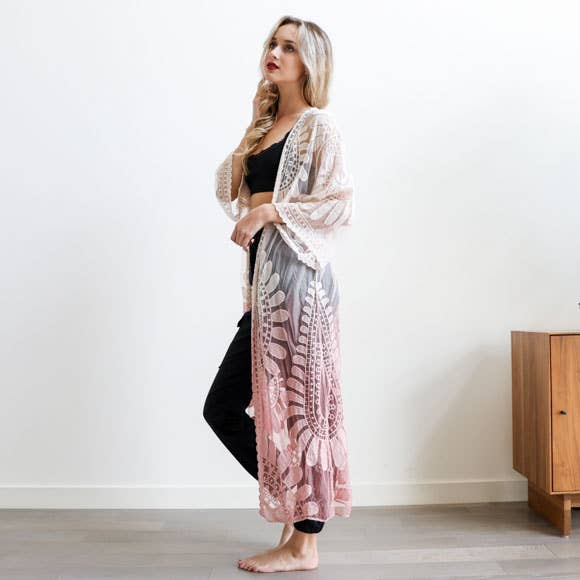Ombre Lace Kimono | Ochre