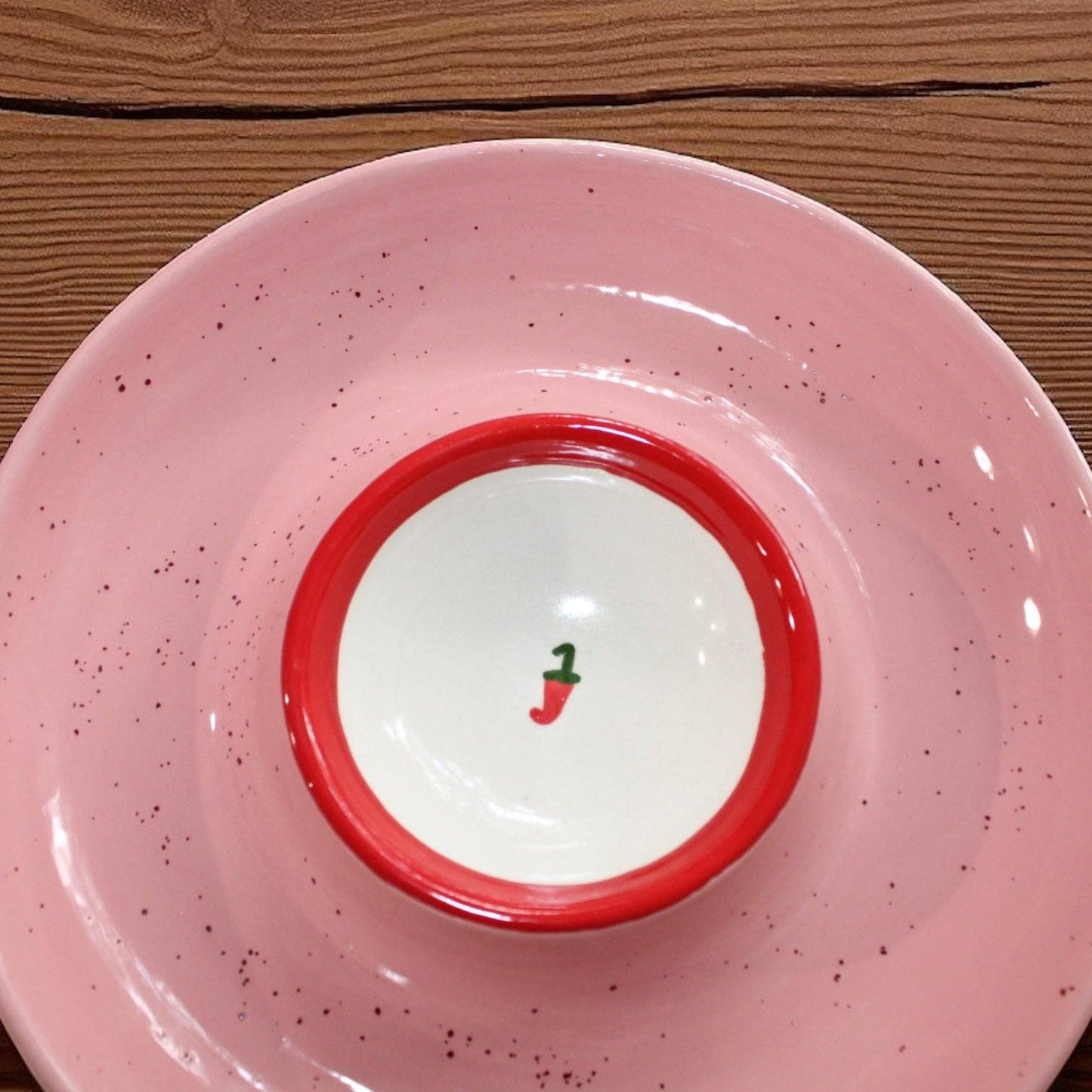 Hand Painted Picante Platter | Italian Clay Chip & Dip
