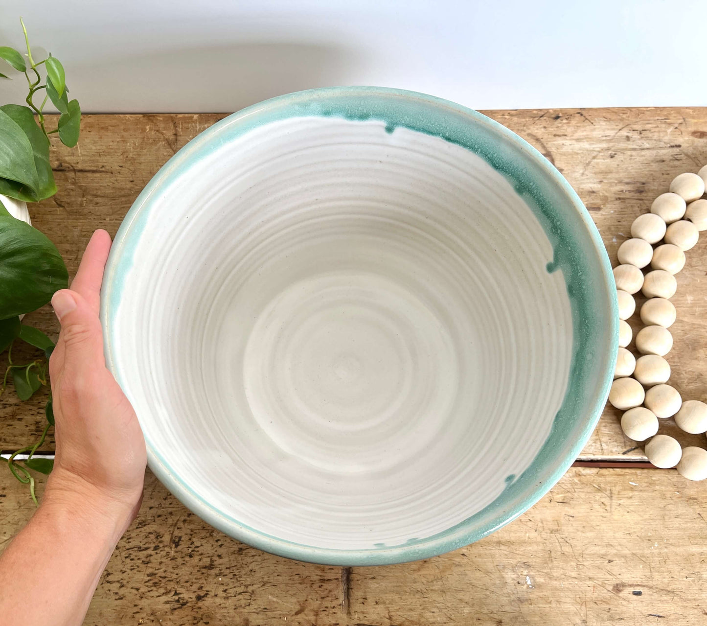 Large Ceramic Serving Bowl | White