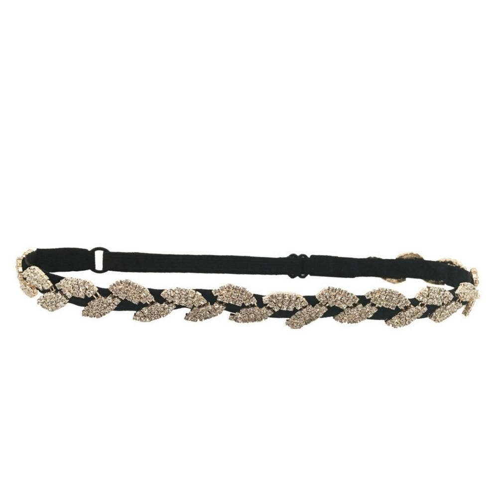 Headband | Rhinestone Leaf