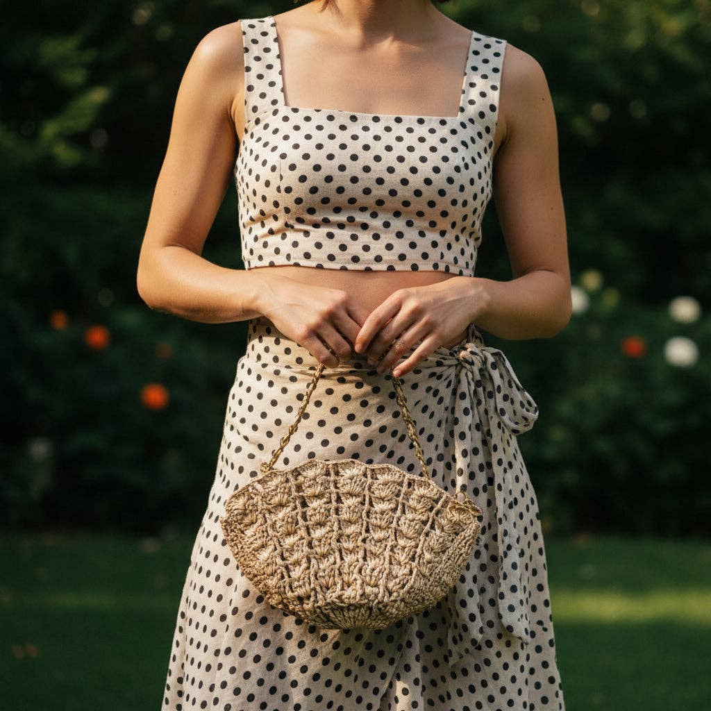 Hand Crochet Bohemian Shell Bag