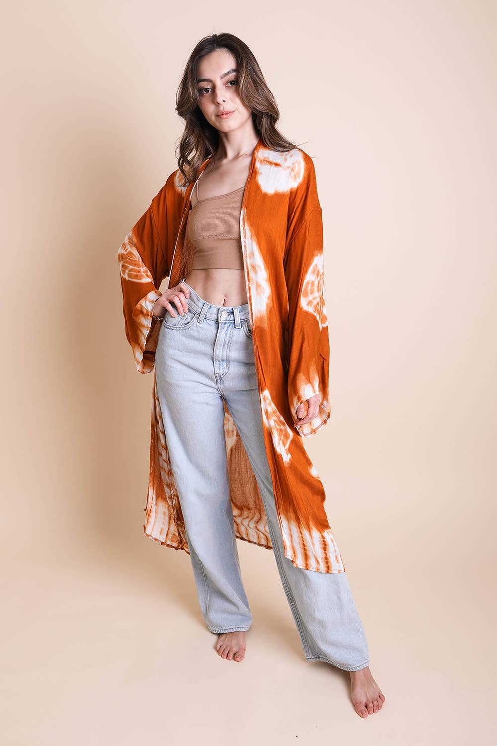 Tie-Dye Kimono | Olive