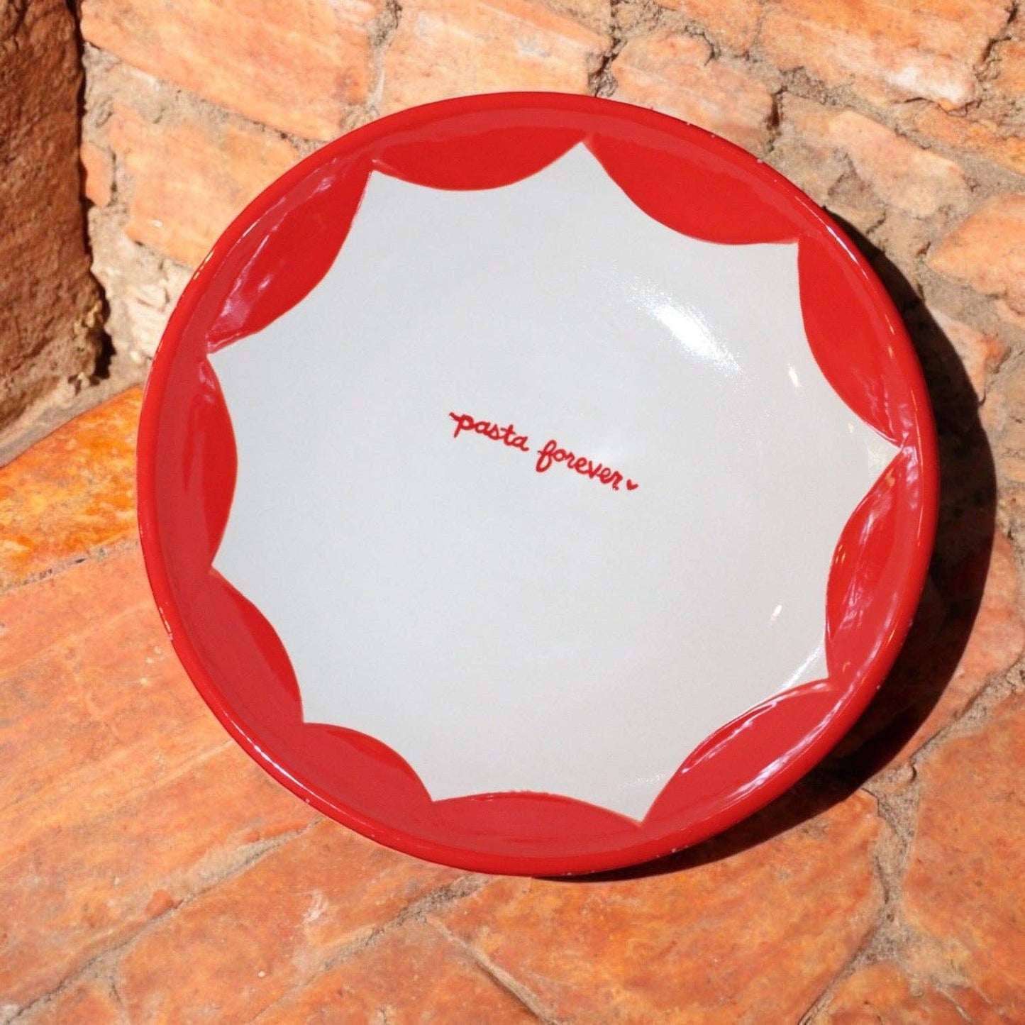 Hand Painted “Pasta Forever” Bowl | Italian Clay Serving Bowl