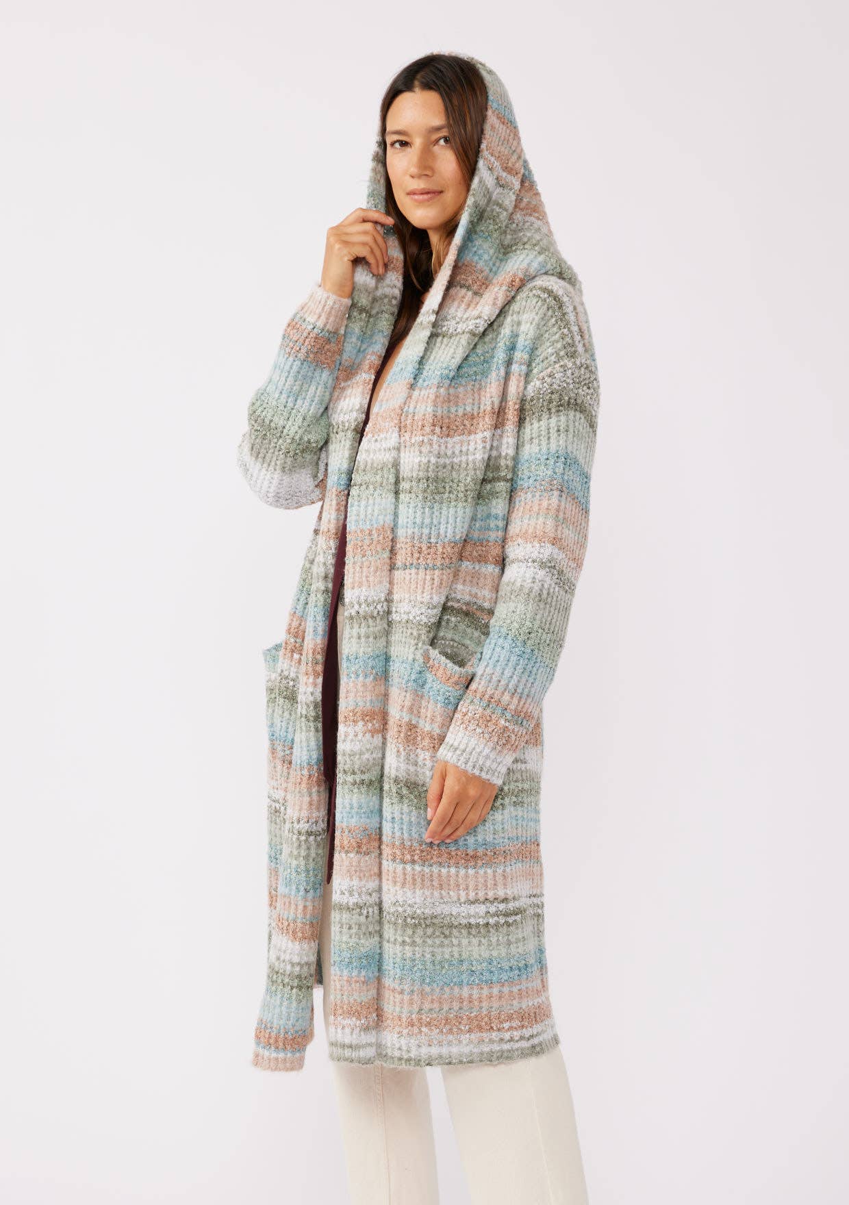 Hooded Sweater | Navy Stripe