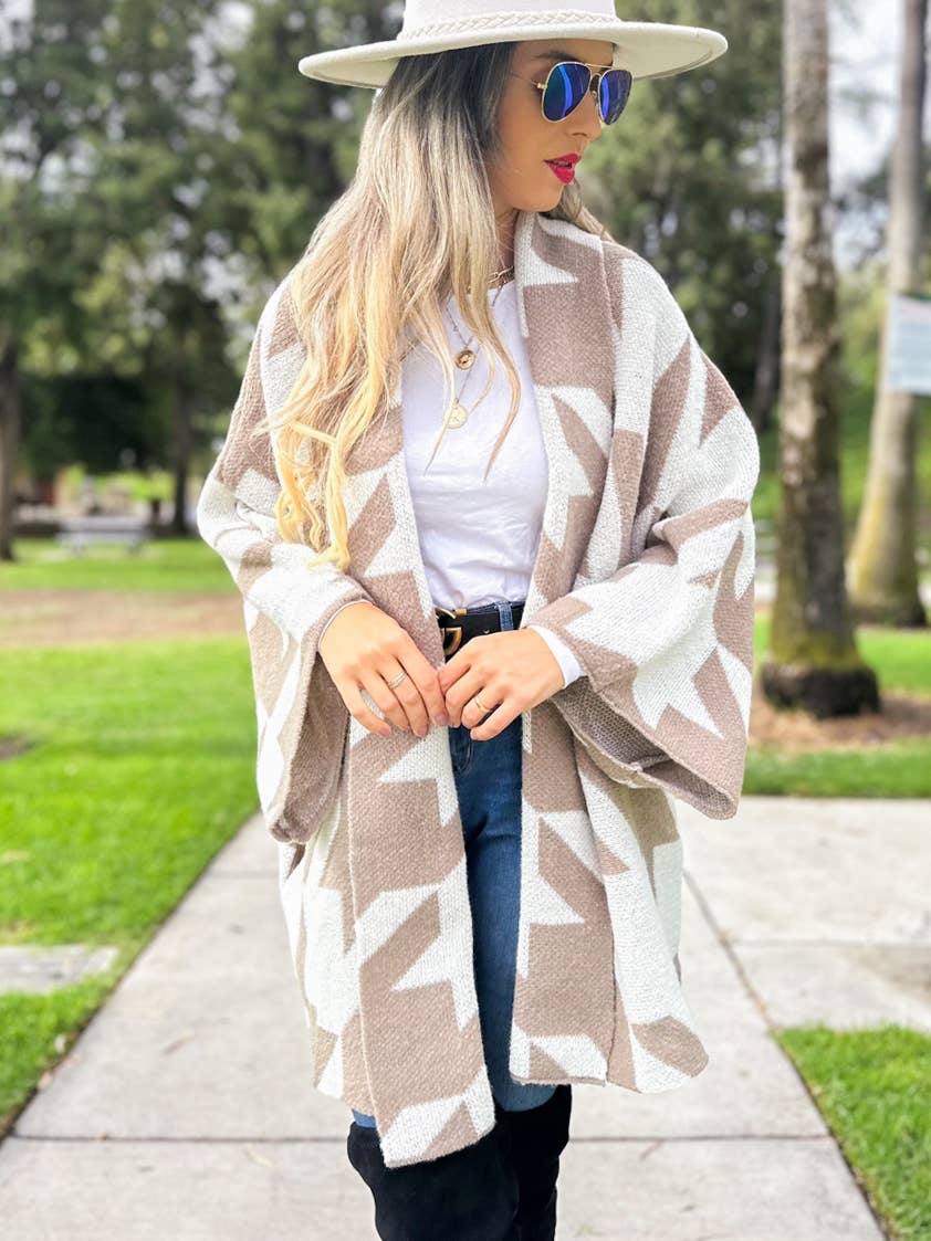Oversized Knit Cardigan | Taupe