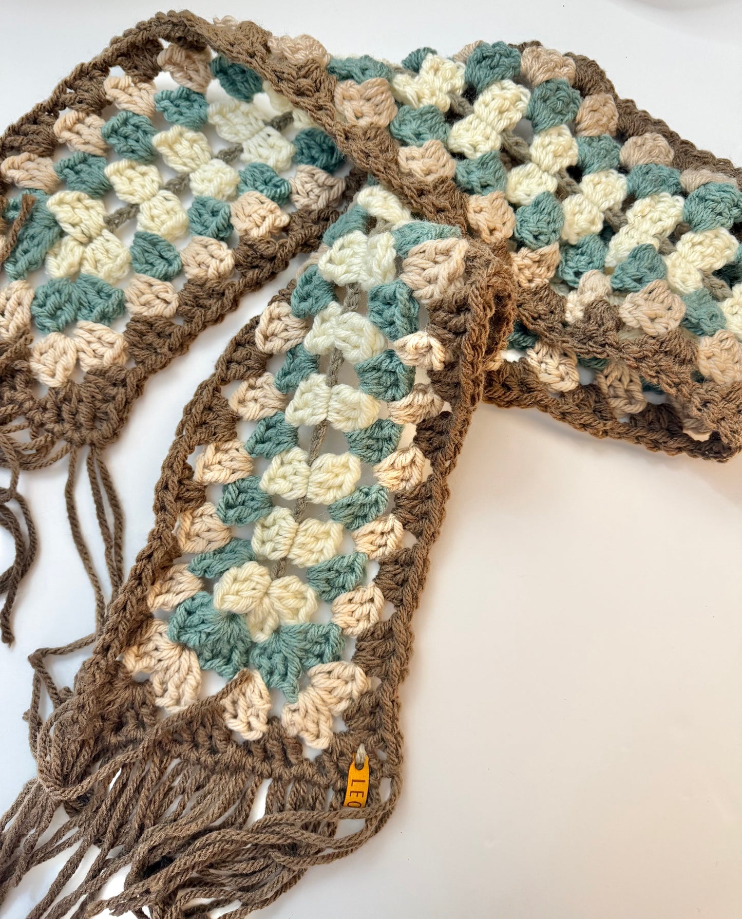 Handmade Crochet Swirl Granny Scarf