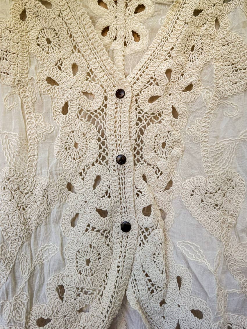 Lace Button Down Cardigan