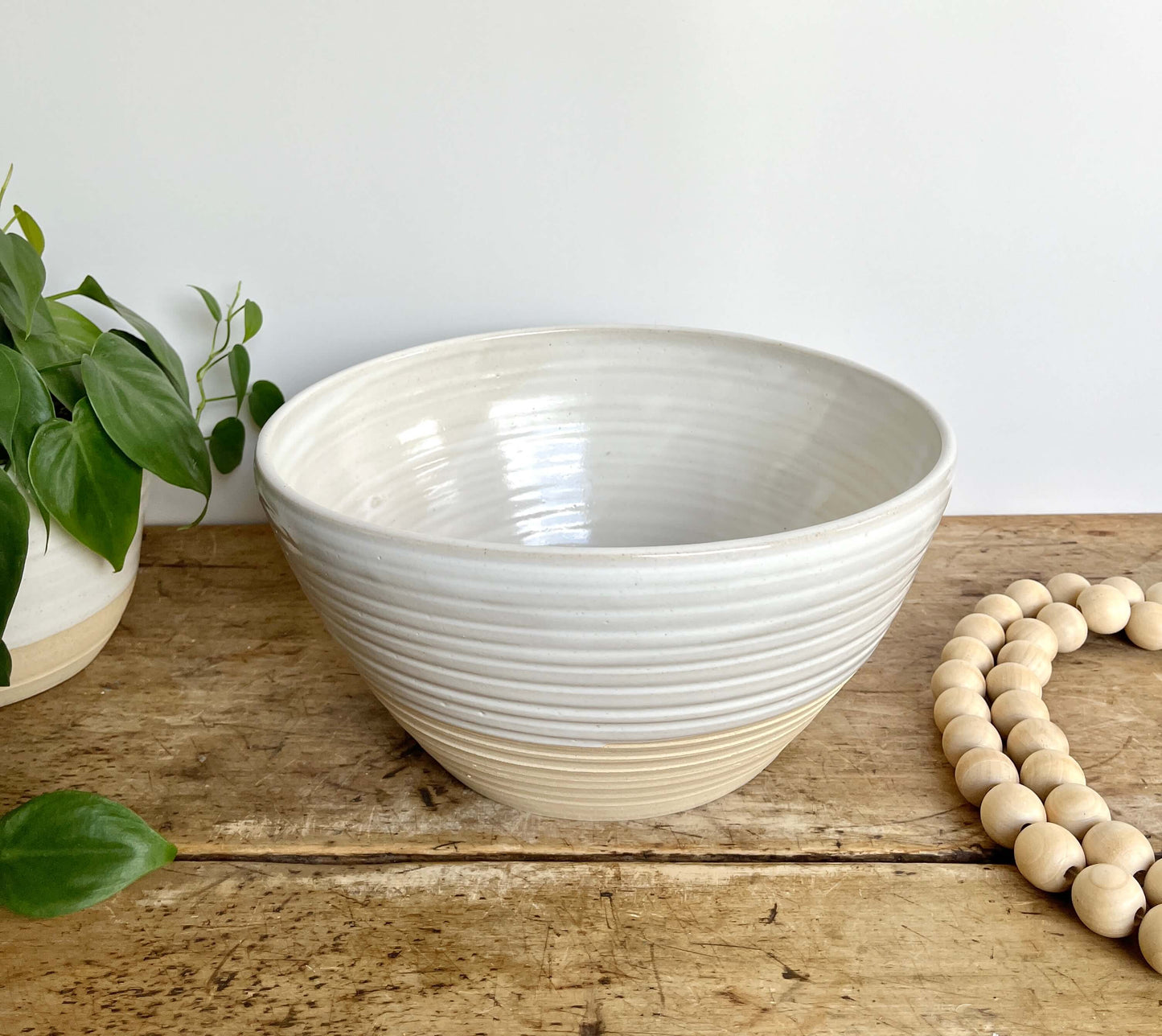 Large Ceramic Serving Bowl | White