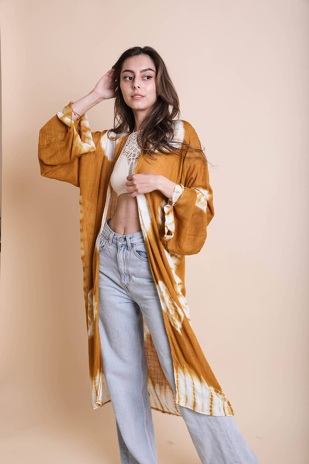 Tie-Dye Kimono | Olive