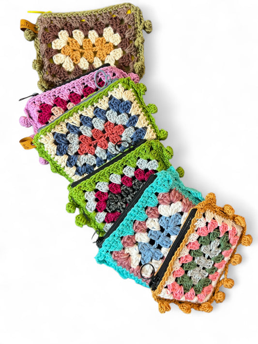 Granny Square Zippered Pouch