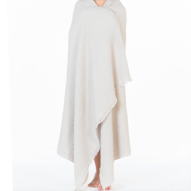 Turkish Cotton Blanket | Olive