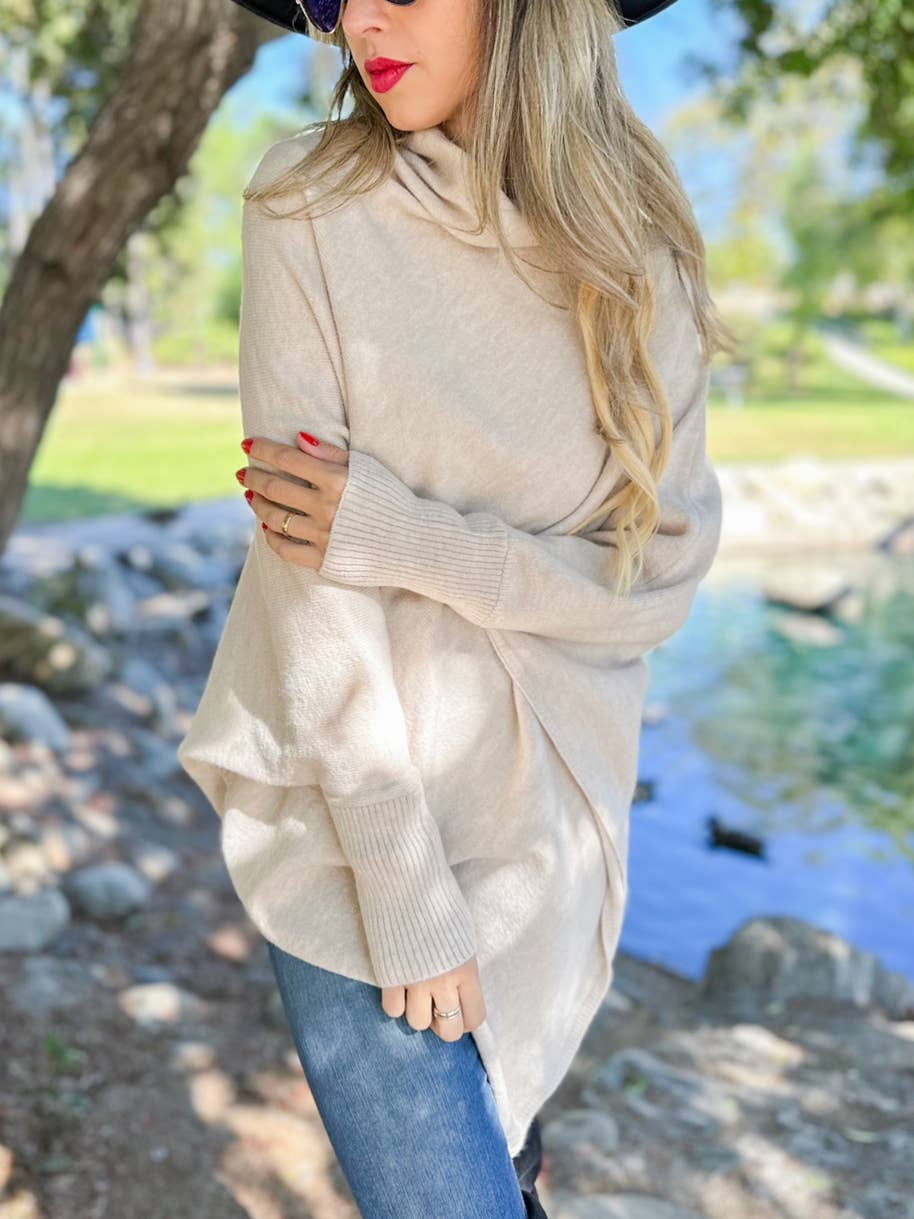 Knitted Poncho | Ivory