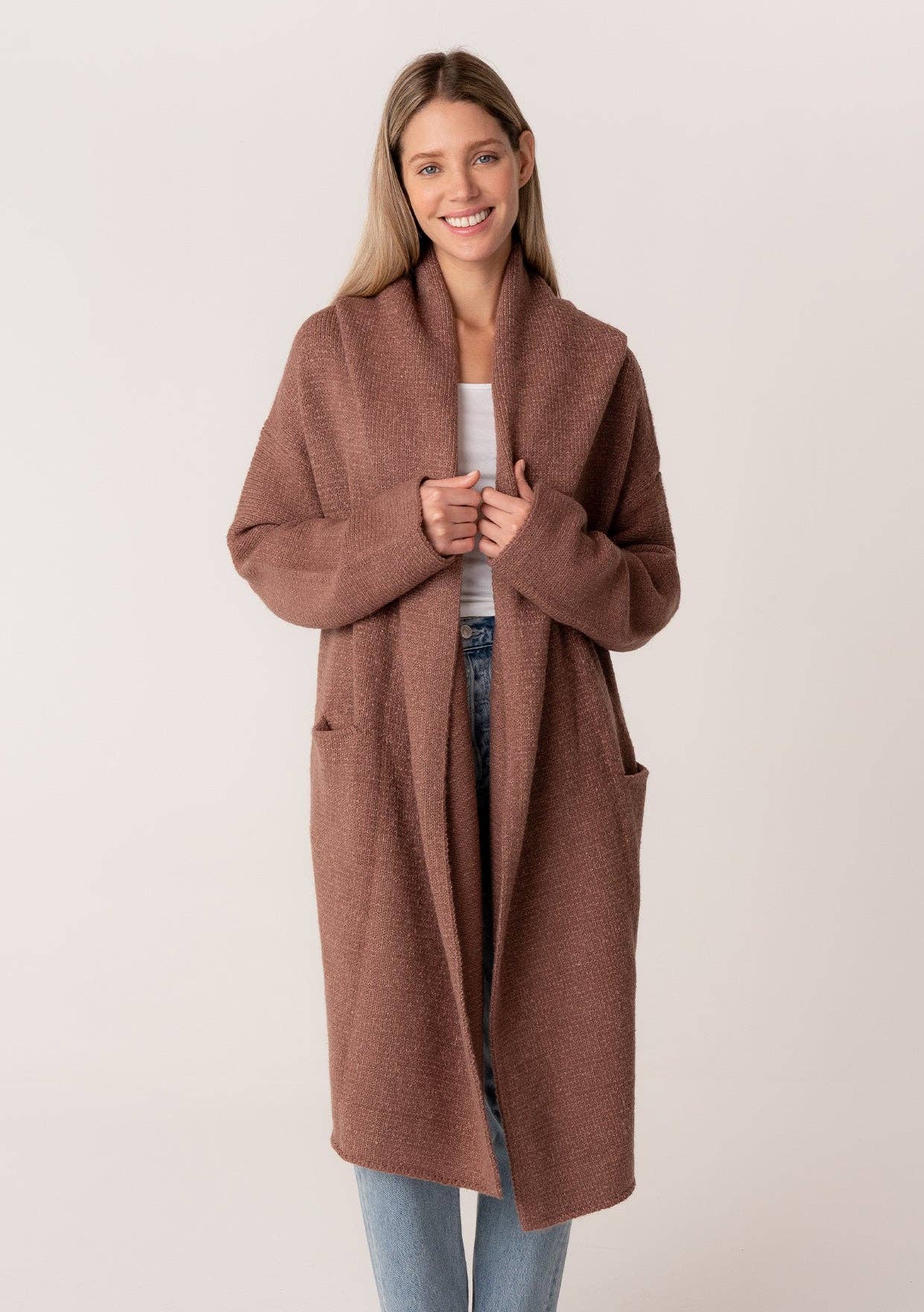 Oversized Hooded Cardigan |
Camel
