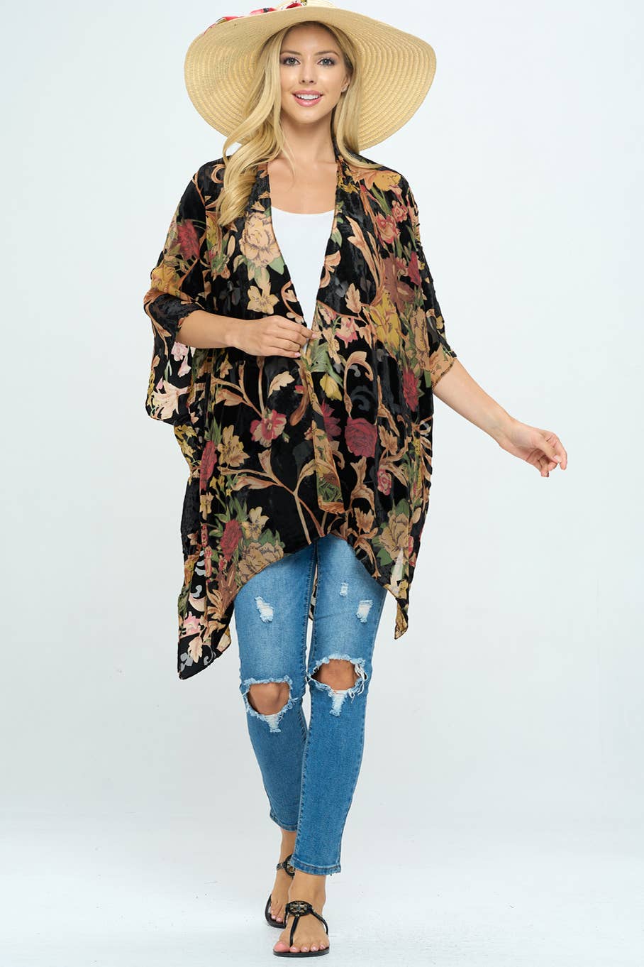 Kimono | Velvet | Floral