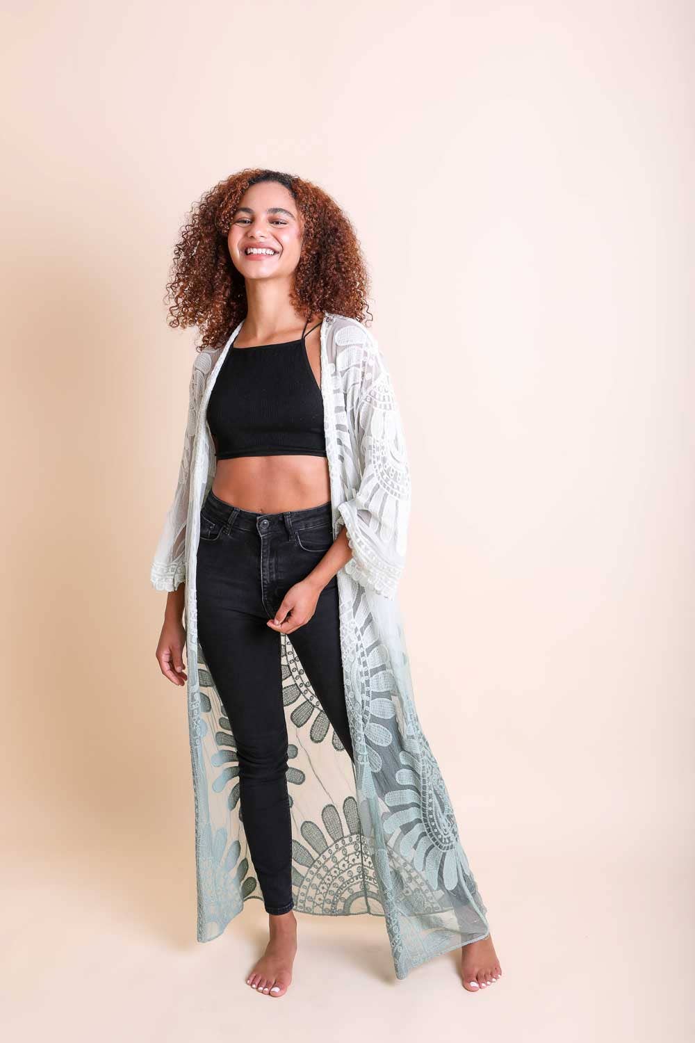 Ombre Lace Kimono | Ochre