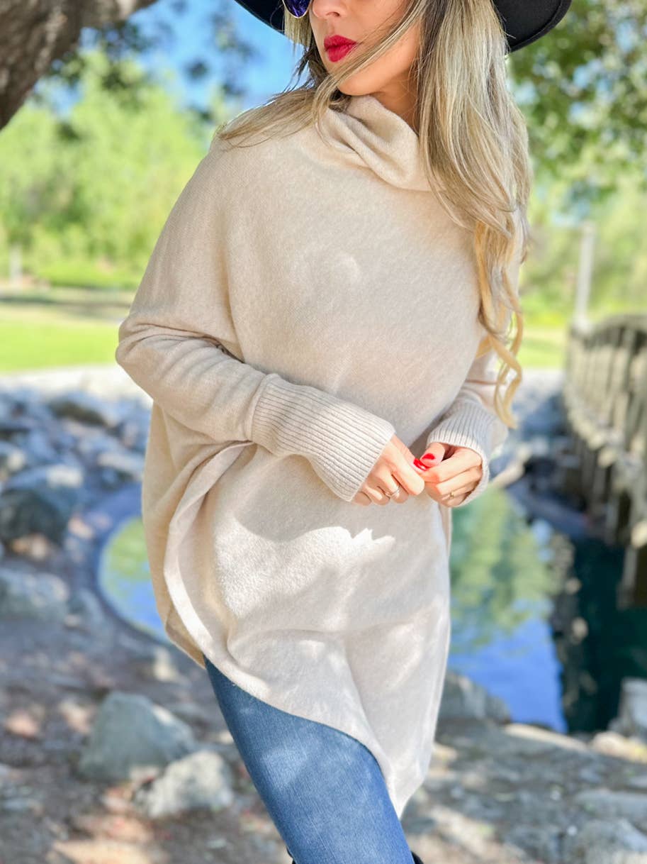 Knitted Poncho | Ivory