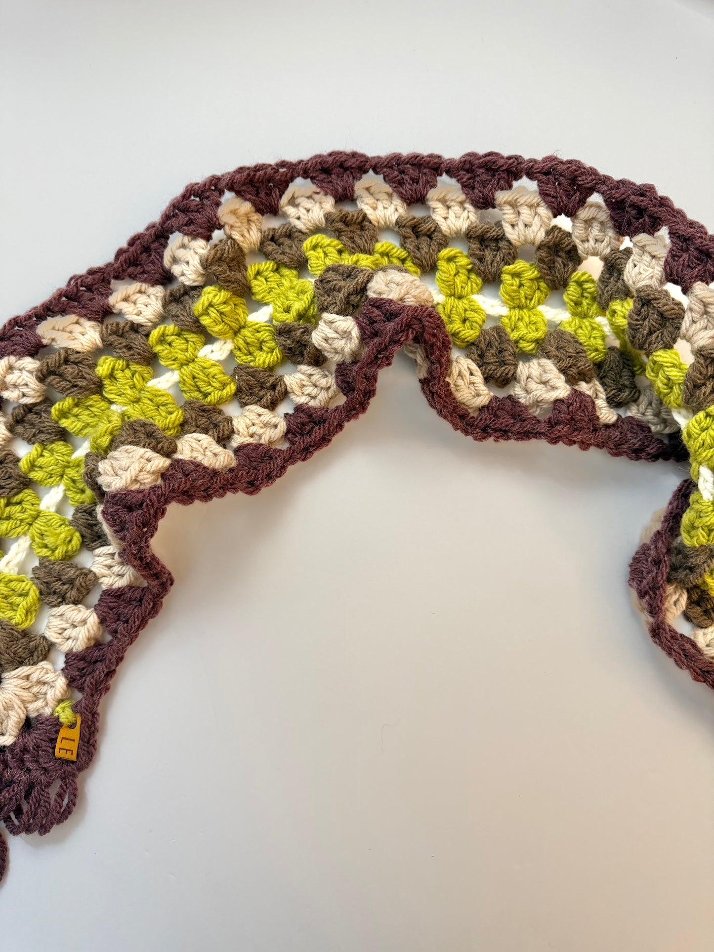 Handmade Crochet Swirl Granny Scarf