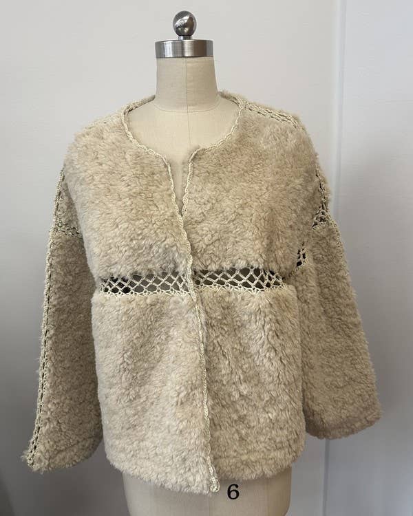 Reversible Cut Out Sherpa Jacket