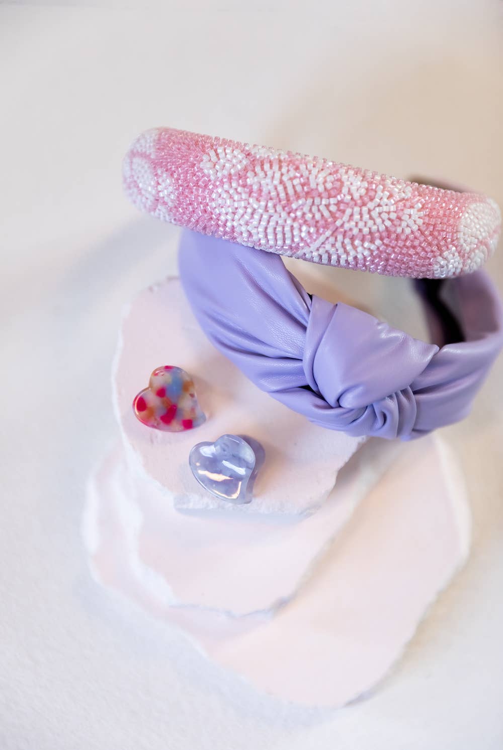 Lilac Leather Headband