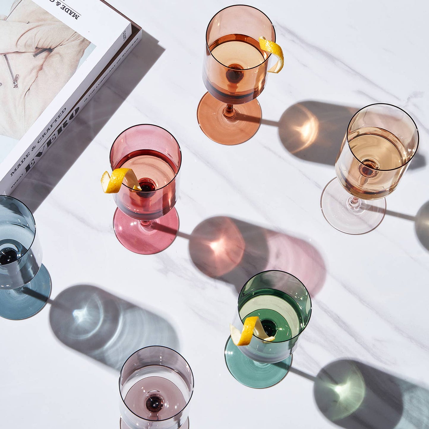 Glasses | Square Wine | 6 Multi