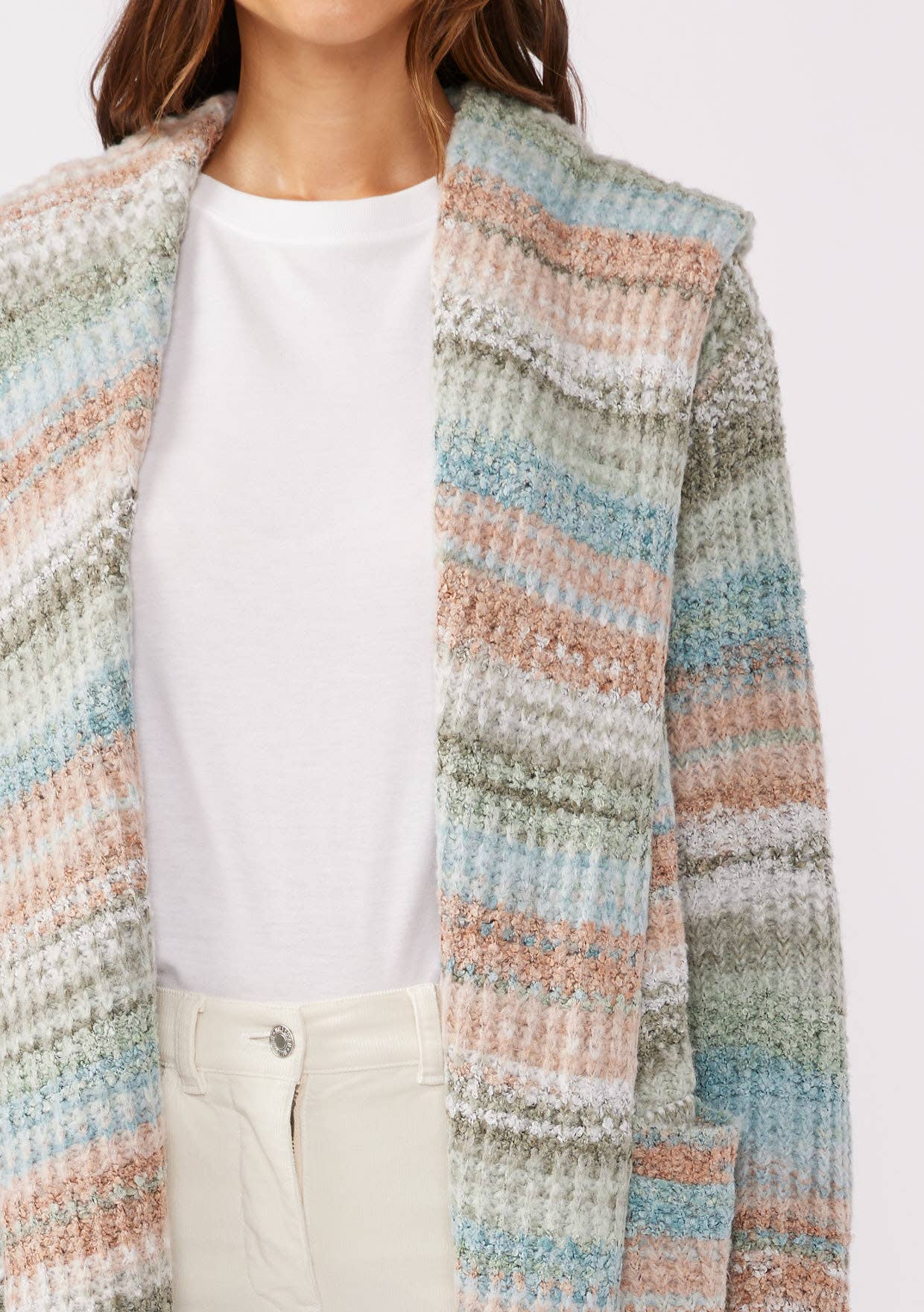 Hooded Sweater | Navy Stripe