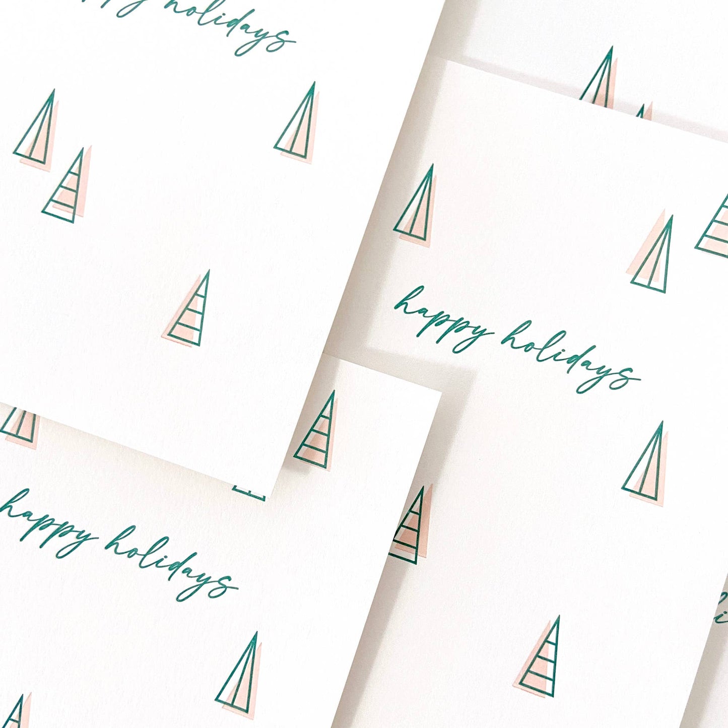 Modern Trees Letterpress Holiday Card