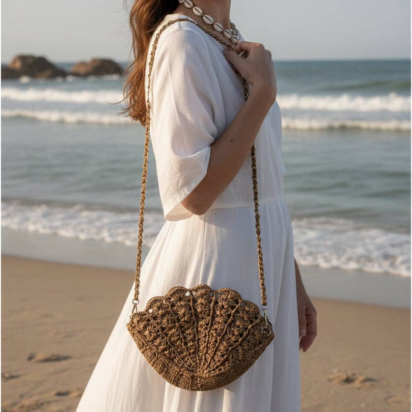 Hand Crochet Bohemian Shell Bag