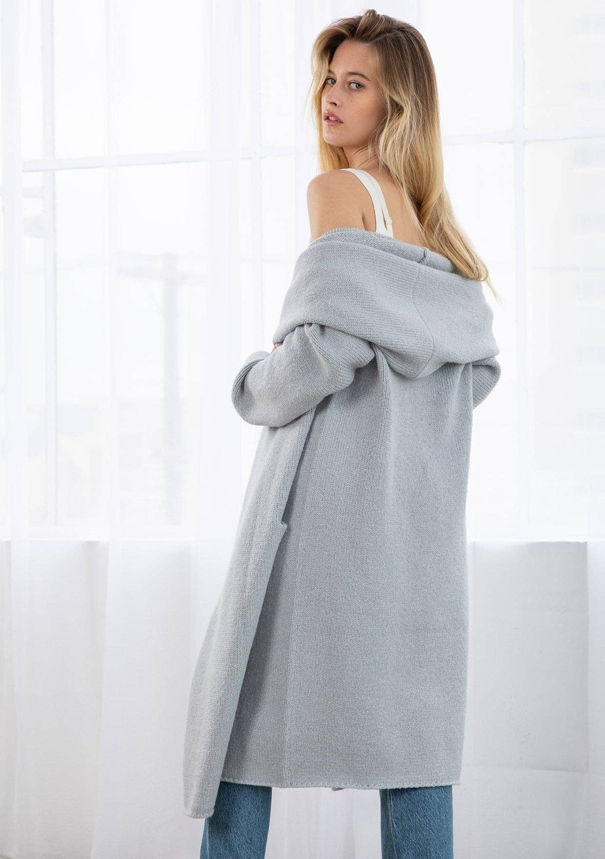 Hooded Sweater | Platinum