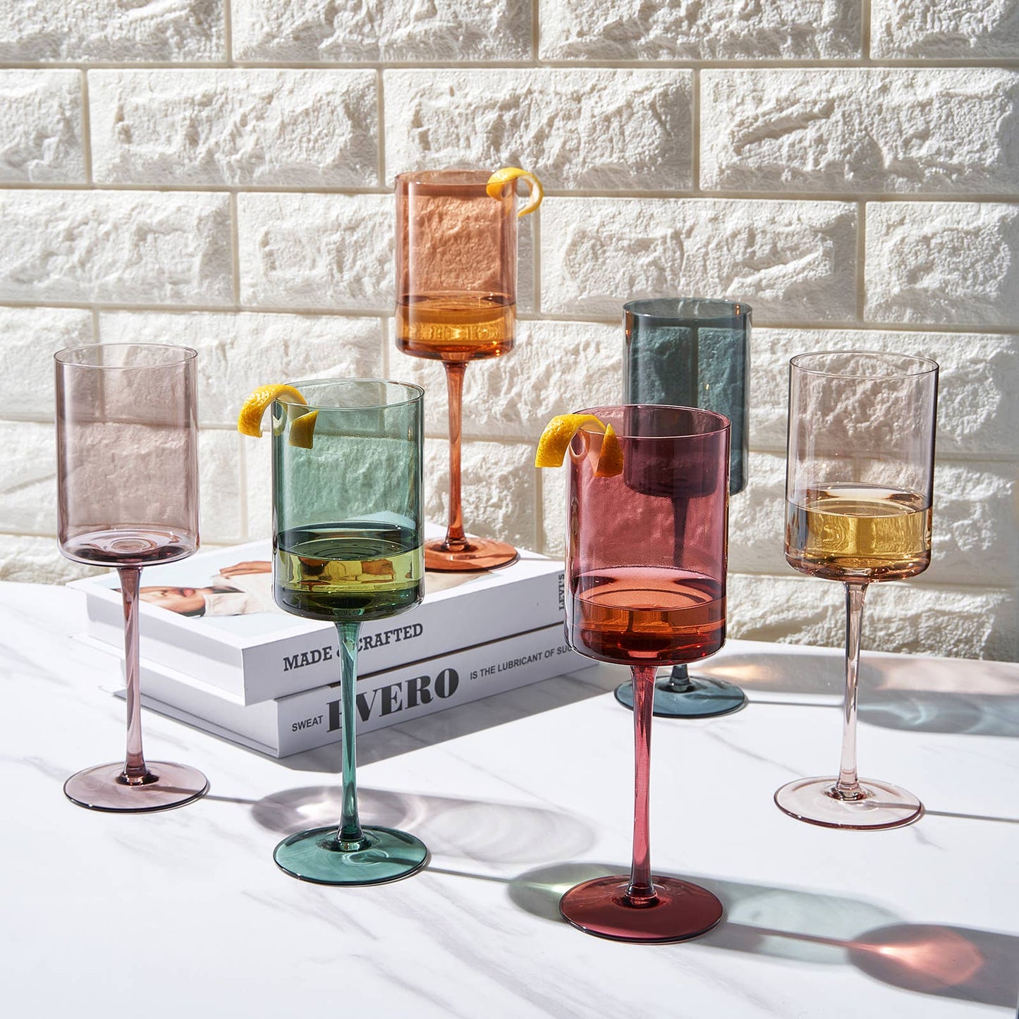 Glasses | Square Wine | 6 Multi