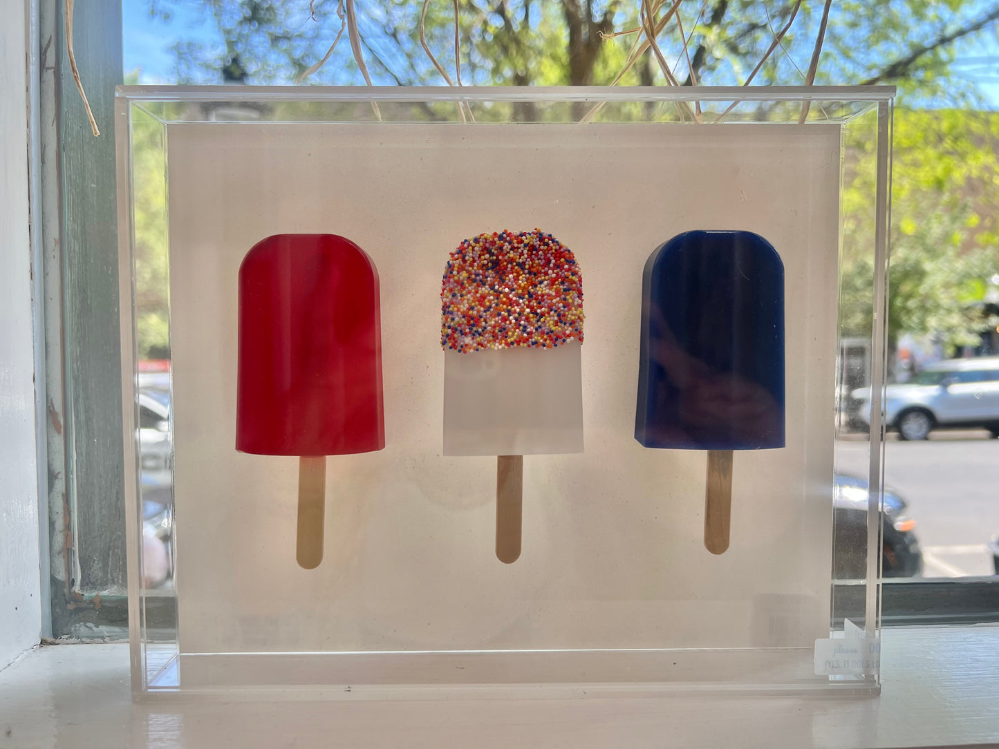 Resin and Acrylic 3 Popsicle Art