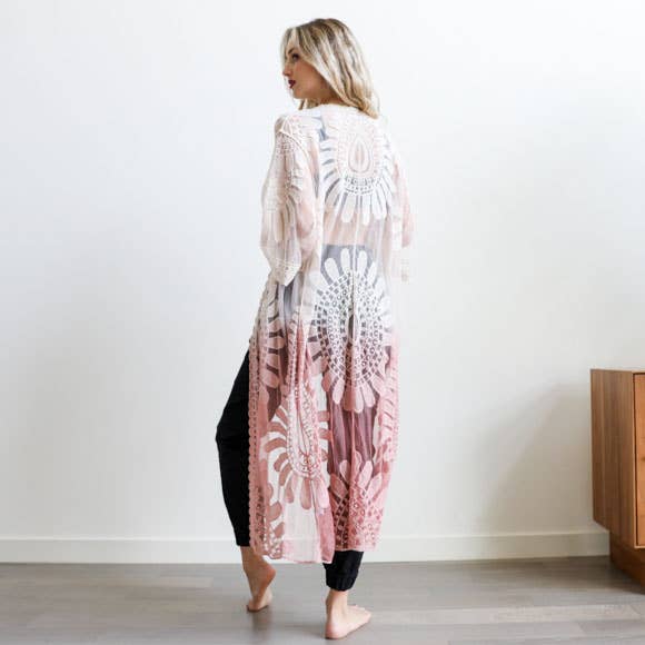Ombre Lace Kimono | Ochre