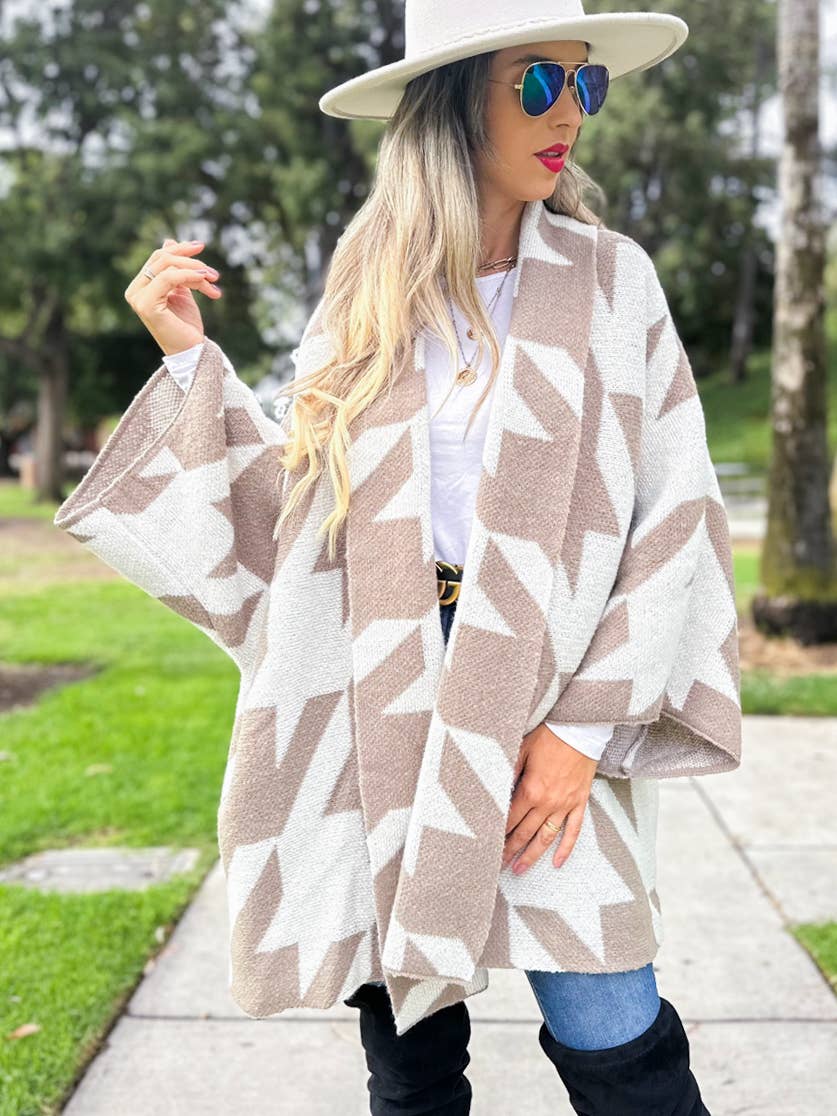 Oversized Knit Cardigan | Taupe