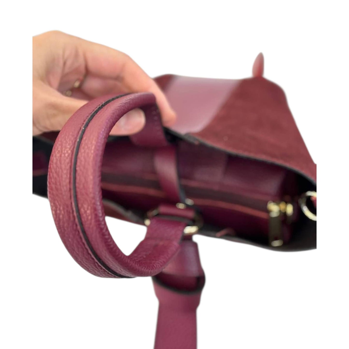 Italian Suede Convertible Handbag | Taupe