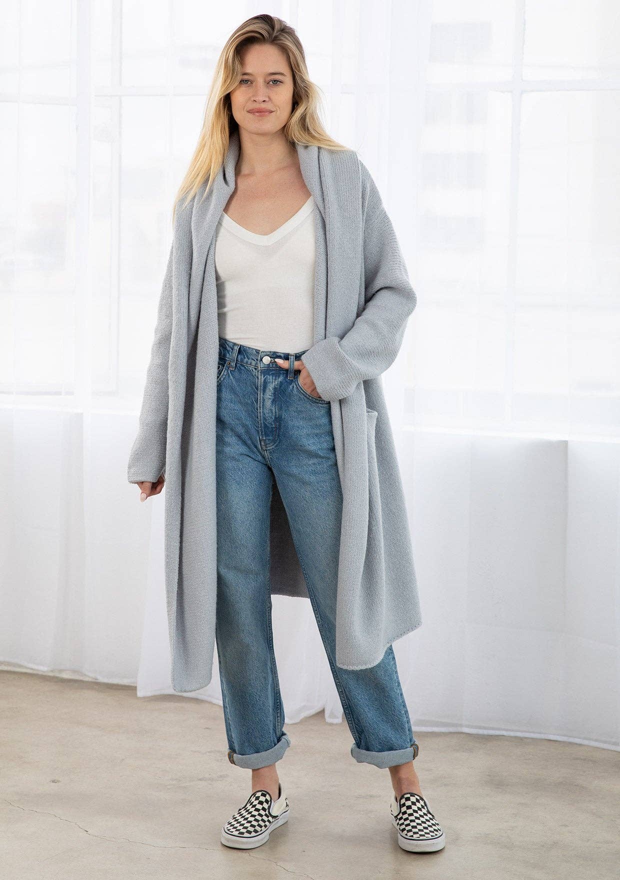 Hooded Sweater | Platinum