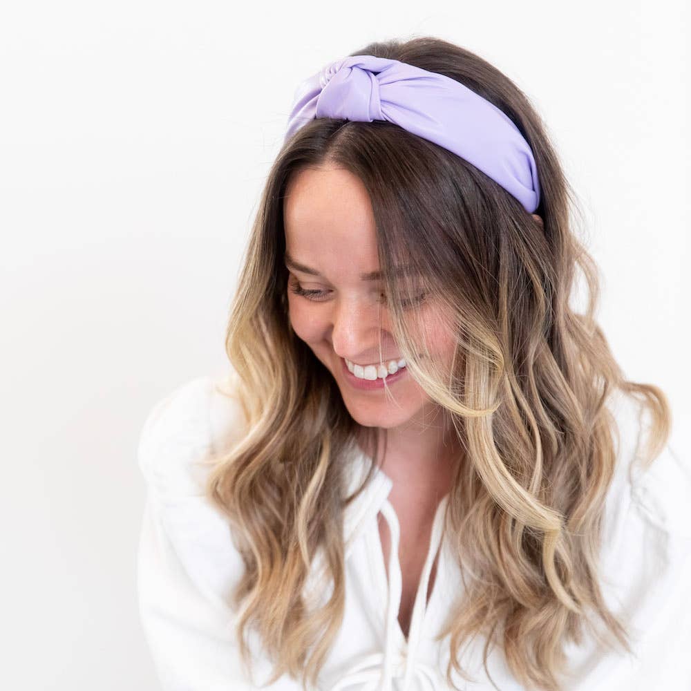 Lilac Leather Headband