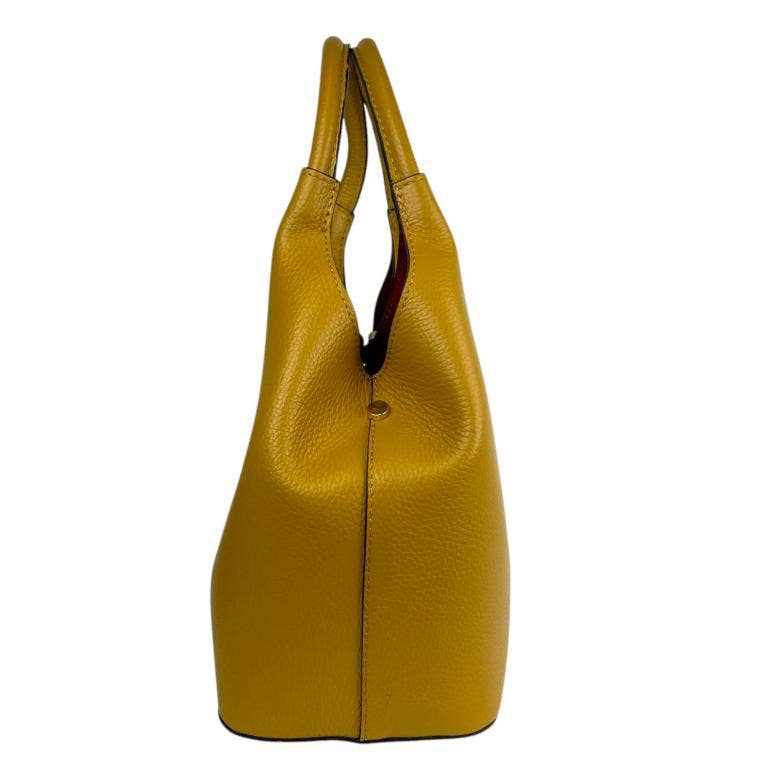 Italian Leather Bucket Style Handbag | Brown