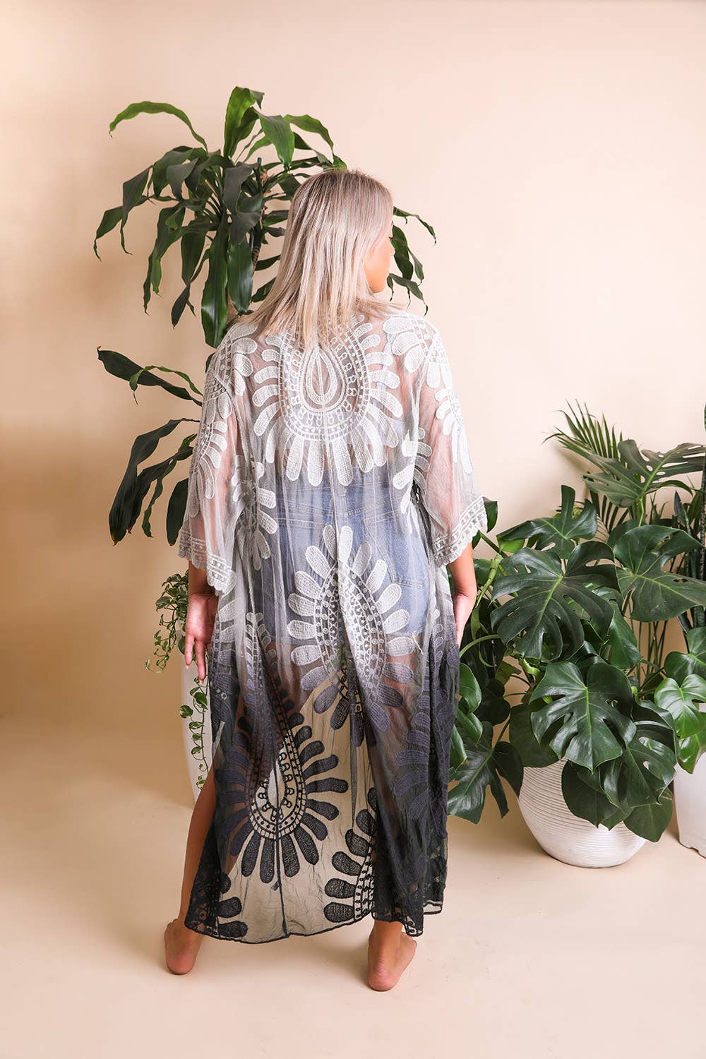 Ombre Lace Kimono | Ochre