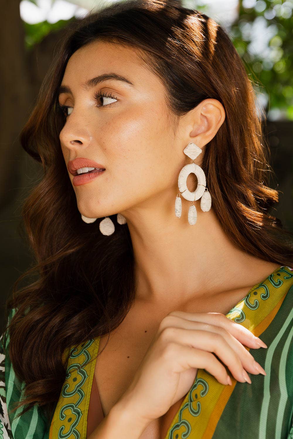 Earrings | Raffia Teardrop