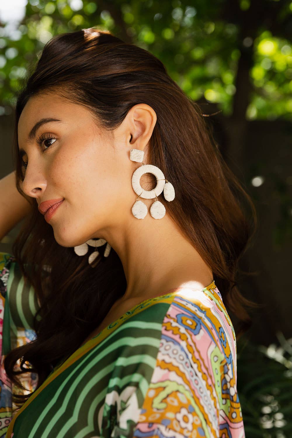 Earrings | Raffia Teardrop