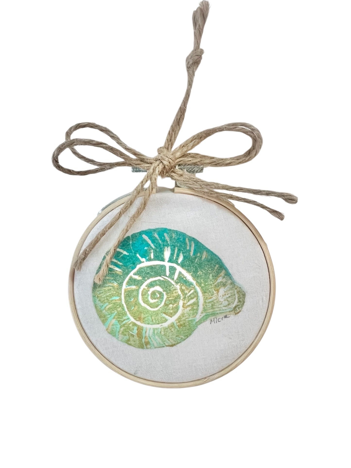 Hand Printed Small Ornament