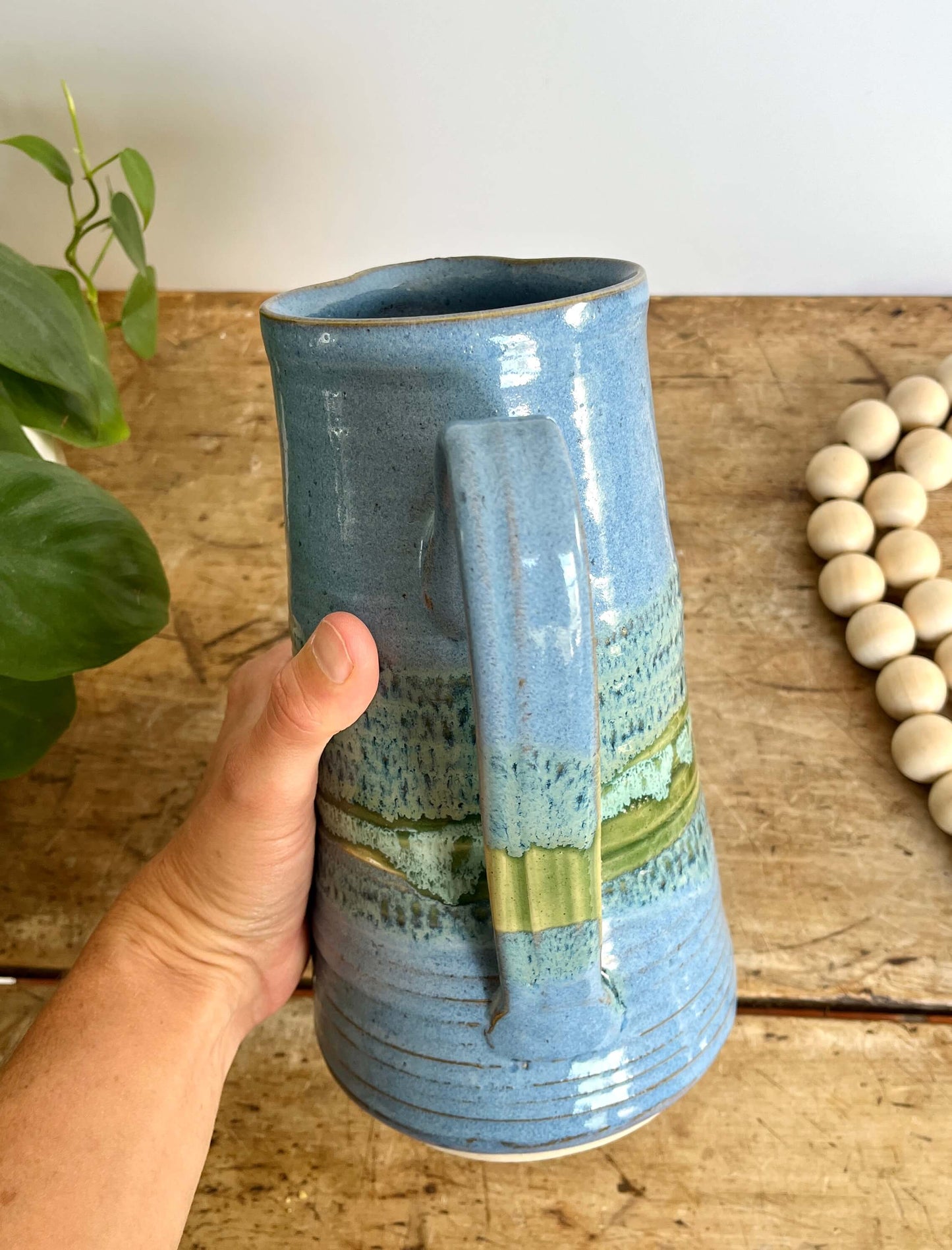 Tall Ceramic Pitcher ~ White