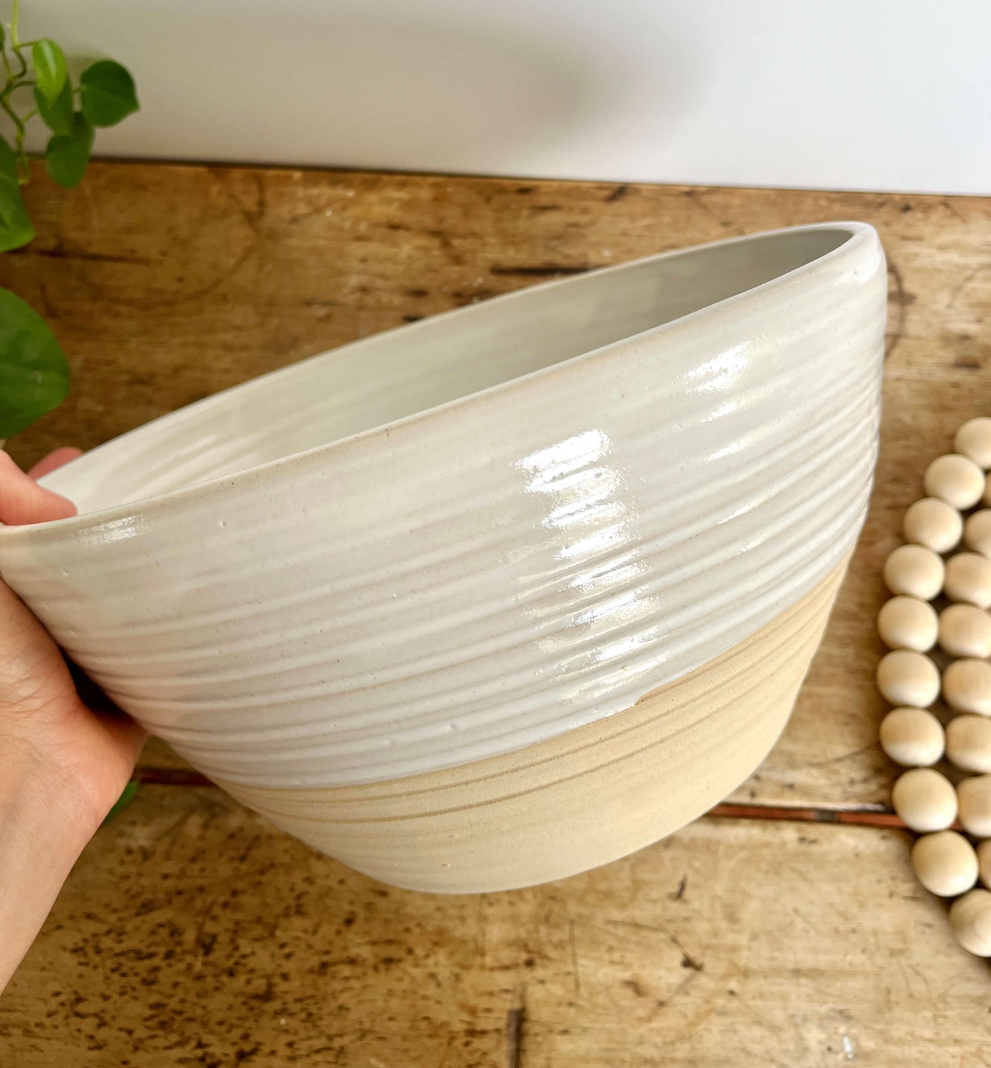 Large Ceramic Serving Bowl | White