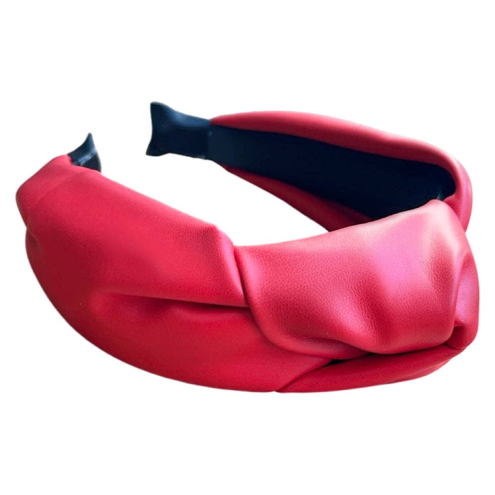 Red Leather Headband