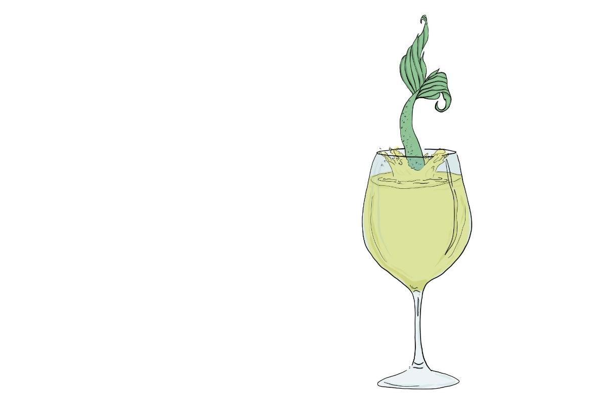 Art Greeting Card | Mermaid Wine