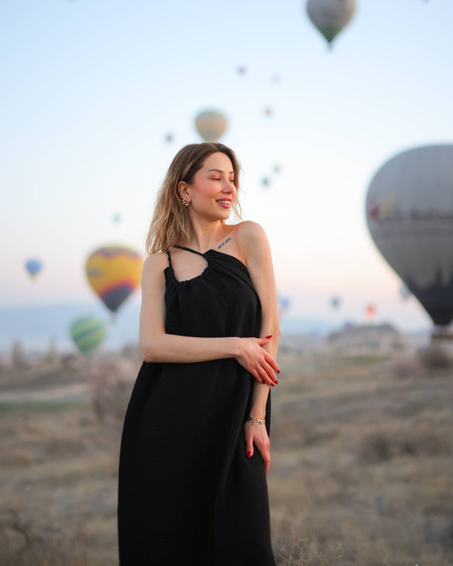 Dress | One Shoulder Midi | Black