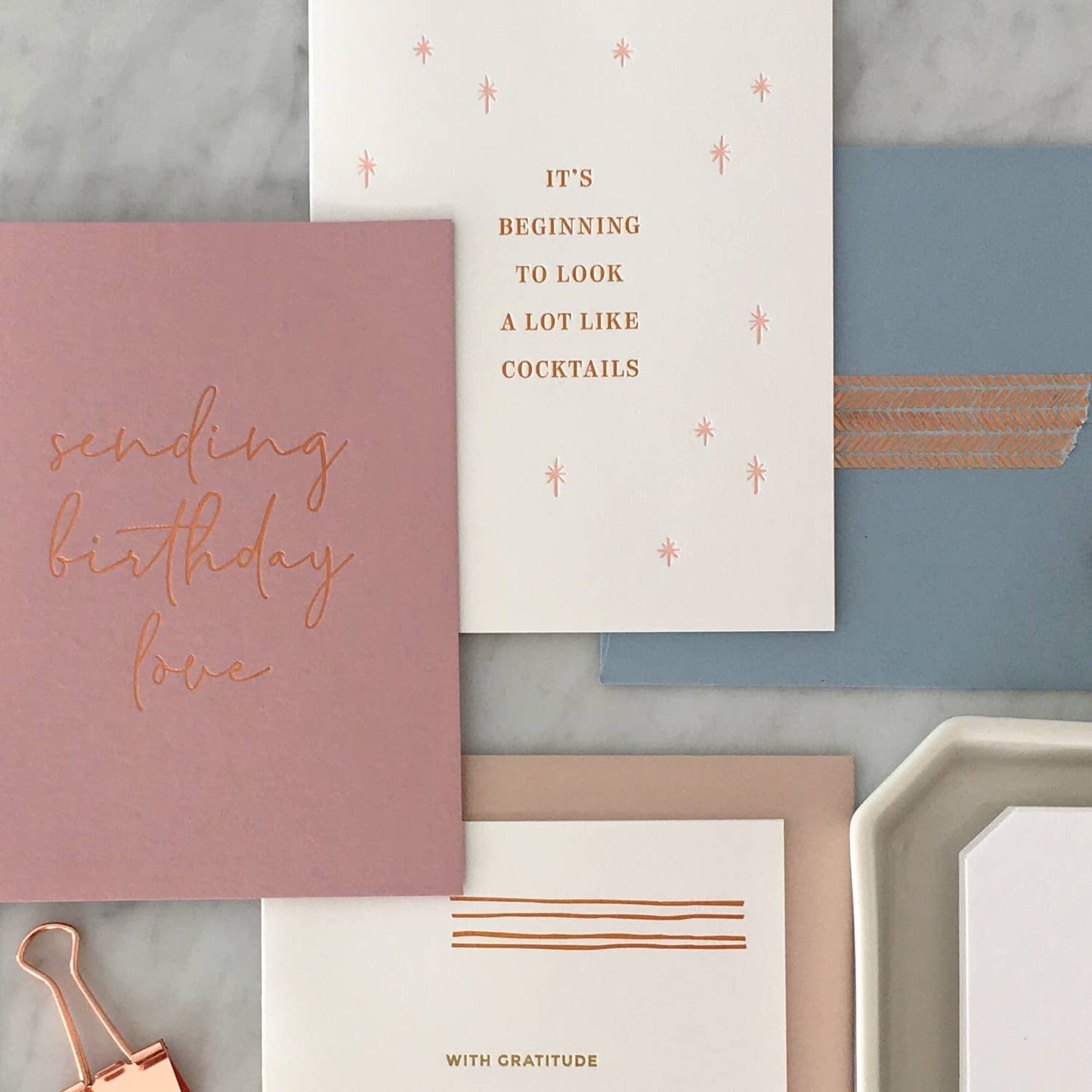 A Lot Like Cocktails Letterpress Holiday Card