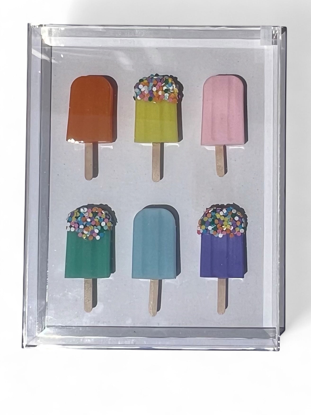Resin and Acrylic 6 Popsicle Art