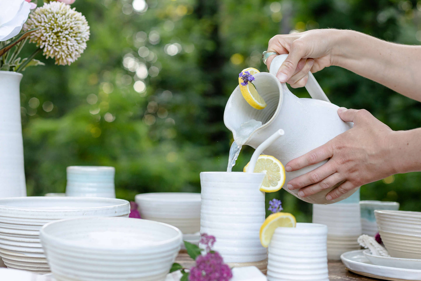 Classic Ceramic Pitcher | White